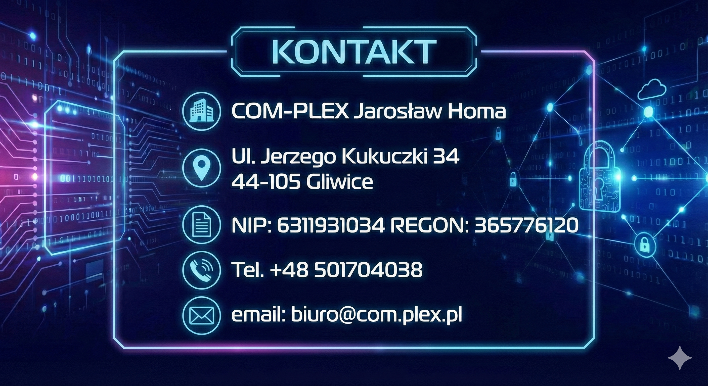 Dane kontaktowe COM-PLEX Jarosław Homa
